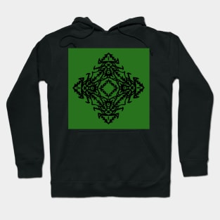 Black and Sage Pattern Hoodie